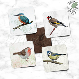 British Birds (full image) - Set of 4 Coasters