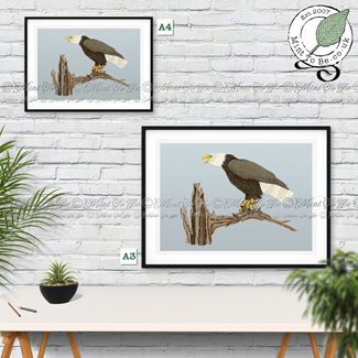 Bald Eagle (Grey Sky) Fine Art Print