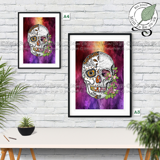 Fusion Sugar Skull Fine Art Print