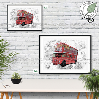 Red Routemaster Bus Fine Art Print