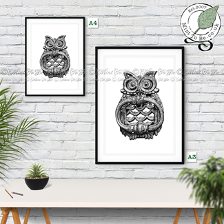 Owl Door Knocker Fine Art Print