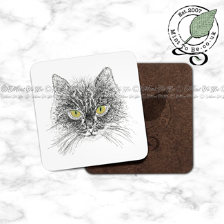 Cat’s Face (Stippled Dots) Coaster