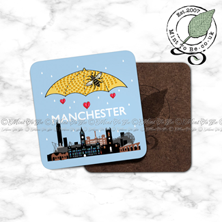 Manchester Skyline & Umbrella Coaster