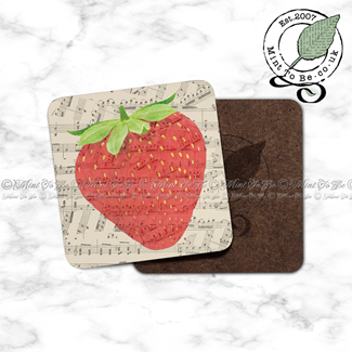 Strawberry Music Coaster