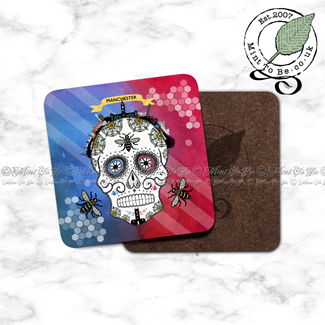 Celebrate Manchester Sugar Skull Coaster