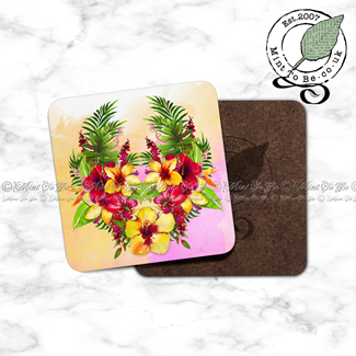 Tropical Flowers & Hibiscus Coaster