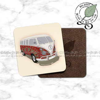 Red Campervan Coaster