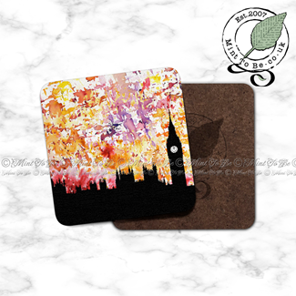 Big Ben Silhouette With Fireworks Coaster
