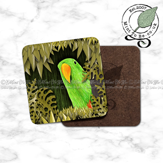 Green Parrot Coaster
