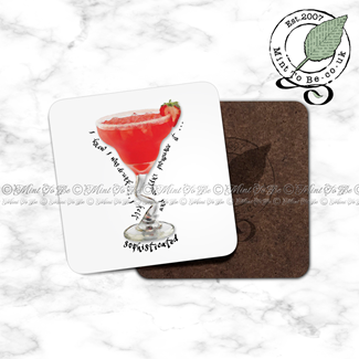 Sophisticated Cocktail; Drinking Quote Coaster