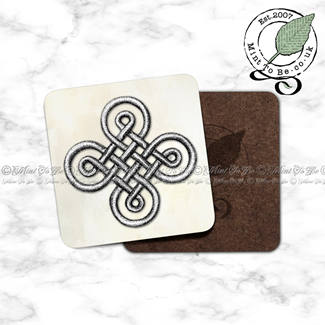 Celtic Square Knot (Cream Marbled) Coaster