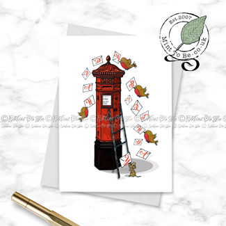 Red Post Box Card