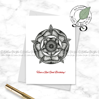 Lancashire Rose Birthday Card
