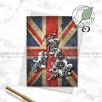 National Floral Map Card