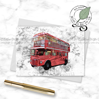 Red Routemaster Bus Card