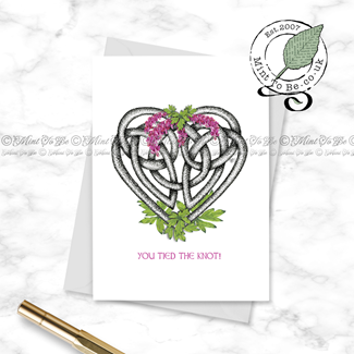 Celtic Heart Knot Wedding Tied The Knot Card