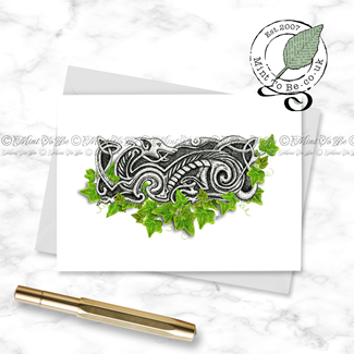 Celtic Dog & Foliage Card