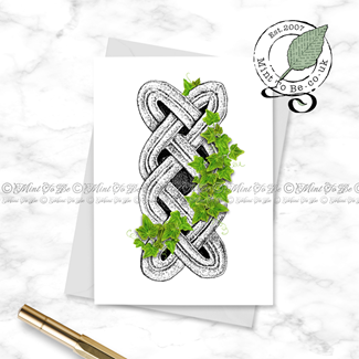 Celtic Band Knot & Foliage Card