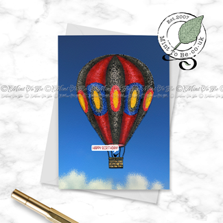 Hot Air Balloon Birthday Card