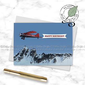 Biplane Birthday Card