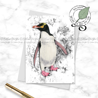 Yellow Eyed Penguin Card