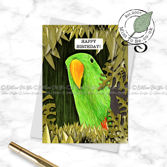 Green Parrot Card