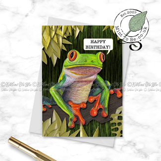 Red Eyed Tree Frog Birthday Card