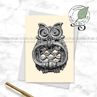 Owl Door Knocker Card