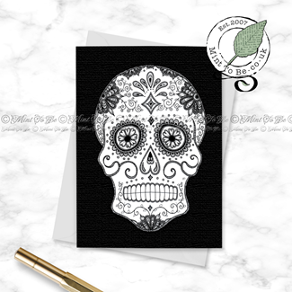 Black Sugar Skull Card