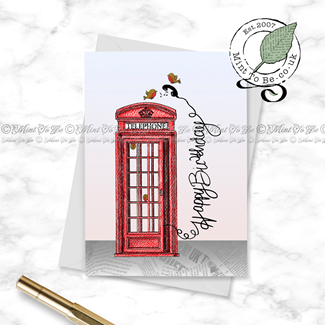 Red Telephone Box Birthday Card