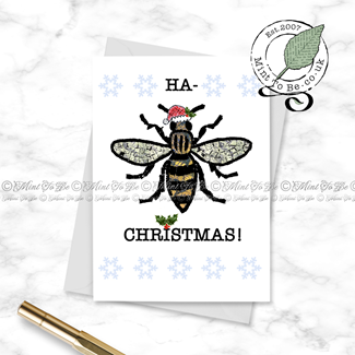 Manchester Bee: Ha-Bee Christmas Card
