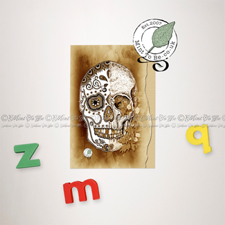 Vintage (Sepia) Sugar Skull Magnet