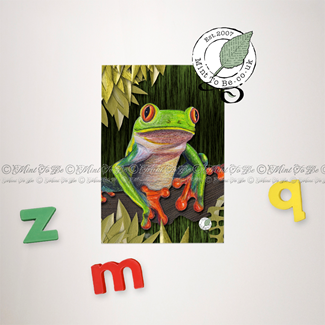 Green Parrot Magnet