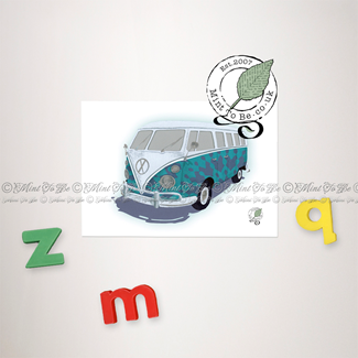 Blue Campervan Magnet