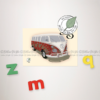 Red Campervan Magnet
