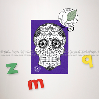 Purple Sugar Skull Magnet