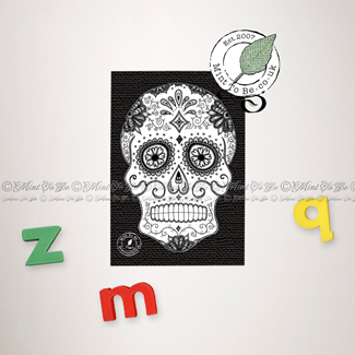 Black Sugar Skull Magnet