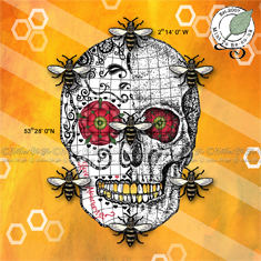 Love Manchester Bee Skull